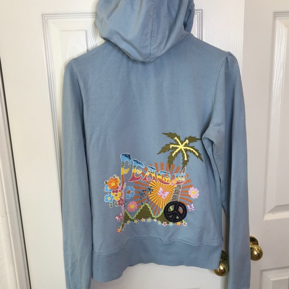 Embroidered zip up hoodie size L - Picture 1 of 8
